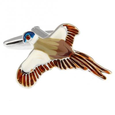 Enamel Sky High Flying Pheasant Cufflinks.jpg